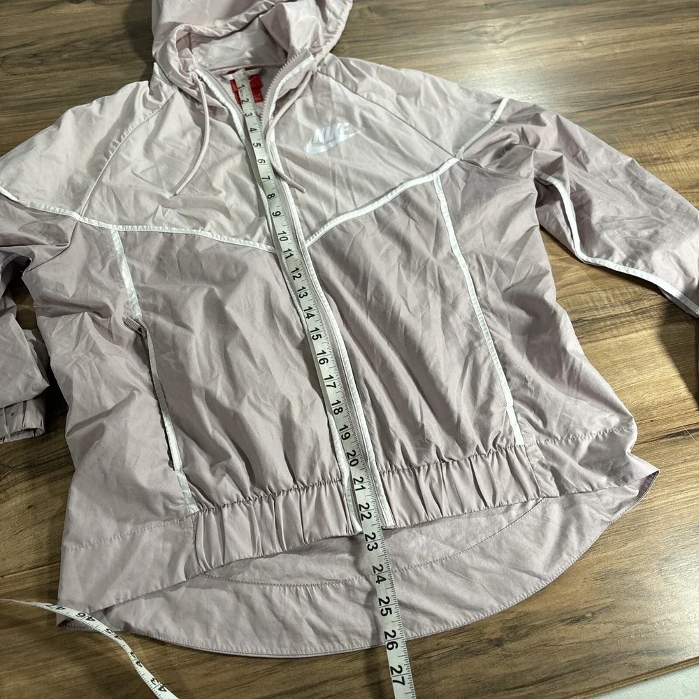 Nike Windbreaker Jacket Women's Full Zip Size Medium Pink‎